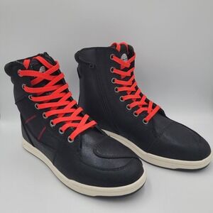 Iron Jias Borleni Motorcycle Shoes/Boots Black & Red Size 44/ US 11 Brand New